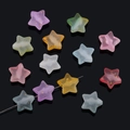 Vista detallada de cuentas de estrella mate de 5mm con pan de oro para joyería DIY - 100 Piezas/Paquete / Multicolor