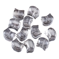 Transparent grey cat-shaped glass beads for DIY jewelry and handicraft making - Gray