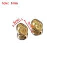 DIY golden heart metal spacer beads with mirror finish and 1mm hole for jewelry making - Irregular Heart (KC Gold) / 8mmx9mm (Hole 1mm)