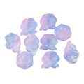 DIY flower beads with pink and blue gradient finish for jewelry making, 10 pieces - Blue & Pink