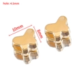 Golden butterfly spacer beads with 4.5mm hole for DIY jewelry making, 10x8mm size - Small Butterfly (KC Gold) / 10mmx8mm (Hole 4.5mm)
