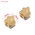 Golden crown spacer bead with 4.5mm hole for DIY jewelry making and bracelet charms - Crown (KC Gold) / 10mmx10mm (Hole 4.5mm)