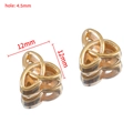 Golden 12mm Celtic triquetra beads with 4.5mm large hole for jewelry making - Celtic Triangle (KC Gold)
