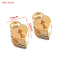 Golden heart lock spacer beads with 4.5mm hole for vintage necklace and jewelry making - Heart Lock (KC Gold)