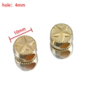 Golden 10mm star embossed spacer bead with 4mm large hole for DIY jewelry making - Star Bead (KC Gold)
