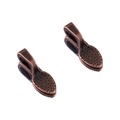 Detail view of retro copper alloy shovel charms for DIY jewelry making and pendants - 10pcs/Pack / Antique Red Copper