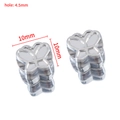 Silver butterfly large hole spacer beads 10x10mm for DIY jewelry making - Hollow Butterfly (Silver)