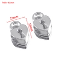Silver heart-shaped lock beads with keyhole detail and 4.5mm hole for jewelry DIY - Heart Lock (Silver)