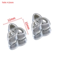 Silver Triquetra Celtic knot spacer beads with 4.5mm hole for jewelry making - Celtic Triangle (Silver)