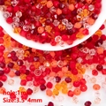Cuentas de cristal facetado bicono 4mm para bisutería DIY en varios tonos de rojo vivo - Dama Roja y Rosa