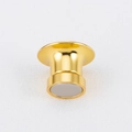 Polished gold metal magnetic badge converter with high-gloss finish and silver magnet base - 6.5mm / Gold