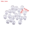Λεπτομέρεια macro από λευκές πέρλες ABS 5mm με τρύπα 1mm για χειροποίητα κοσμήματα - Νο 4 (περίπου 4,5 mm) - 20 Τεμάχια/Πακέτο / Πέρλα Λευκό