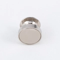 Polished silver magnetic metal clasp for fridge magnets and badge conversion accessories - 6.5mm / Steel