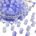 Detail of 8mm lilac two-tone gradient Czech glass beads with hole for jewelry making - 100 Pcs/Pack / Purple White-8mm