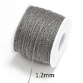 DIY jewelry making supplies 1.2mm stainless steel O-chain roll for necklaces and bracelets - 2 Meters/Bag / Steel Color 1.2mm