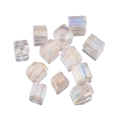 DIY jewelry 4mm cube beads with aurora iridescent finish in champagne pink hue - 450g/Pack / Orange Blue-Glossy