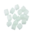 4mm pale green translucent frosted sugar cube beads for DIY jewelry and phone chains - Green-Frosted
