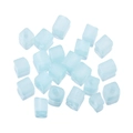 4mm light blue frosted cube glass beads for DIY bracelet and craft making - Water Blue-Frosted