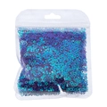 Mix di glitter a stella laser blu e viola in sacchetto trasparente per nail art - Paillettes Stella-Blu Scuro