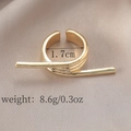 Detailansicht des goldenen Schleifenrings mit 1,7 cm Innendurchmesser und 8,6 g Gewicht - Gold (WR1101)