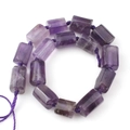 Natürliche violette Amethyst Perlenstrang in Tonnenform für DIY Schmuckherstellung - Zylinder / Amethyst