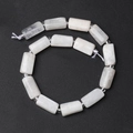 Natural rectangular moonstone beads strand with clear spacers for DIY jewelry making - Cylinder / Blue Moonstone