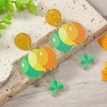 Pendientes de acrílico para San Patricio con trébol verde y colgantes de globos - Estilo Globo Colorido (WEH4151) / Amarillo Blanco K (WEH4151)