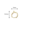 Gold plated 18K brass hoop earring findings with micro-pave crystals size 14mm by 16.5mm - 14mmx16.5mm / 18K Gold Micro-Set 10-Diamond Ear Buckle (SKU: T0111)