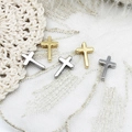Detailed view of mixed color sun cross spacer beads for DIY jewelry making - Gold Cross