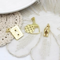 18K gold-plated dumbbell microphone and key charms for DIY necklace making - CD Tape (16.7*21.5mm)