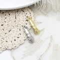 Prachtige 18K goud en zilver vergulde microfoon hangers voor DIY sieraden maken - Gouden Microfoon (7.7*24.2mm)
