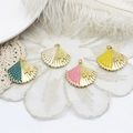 Scallop shell charms for DIY jewelry making in blue, pink, cream and yellow - Blue Starfish Shell (26*28mm)