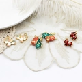 Enamel unicorn and rocking horse charms on lace background for DIY jewelry making - White Pink Unicorn 15.6*15.7mm