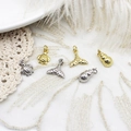 18K gold plated ocean theme charms featuring sea turtle whale tail and shell shapes - Sea Turtle / 18K Gold