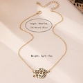 Detail of 2025 graduation necklace featuring leopard print cap pendant and gold chain - Leopard Print Graduation Cap Style (X1383)