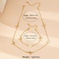 Detailansicht des goldenen Schmetterling-Schmucksets aus Halskette und Armband - Schmetterling-Set (T634)
