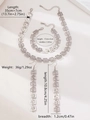 Detailed size specifications for silver geometric spiral greek key jewelry set including dimensions - Silver