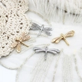 Exquisite 18K gold plated dragonfly pendants for DIY jewelry making in gold and silver - Hollow Dragonfly / White Gold