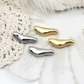 Perline distanziatrici a tubo d'osso irregolari in oro 18K e argento per gioielli DIY - 8*23.2mm / Forma Irregolare (Oro)