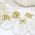 Golden 3D balloon zodiac charms for DIY necklace and bracelet jewelry making - Cancer (19.7*20.7mm)