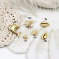 18K gold plated ocean series DIY charms featuring fish, dolphin and shell designs - Dolphin (15# 16*20mm)