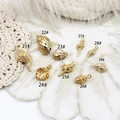 18K gold-plated ocean themed sea shell charms in nine styles for DIY jewelry making - Conch (21# 11*23.3mm)