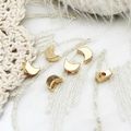Detail of 18K gold plated moon spacer beads for DIY necklace and bracelet crafting - Moon (5*6.8mm)