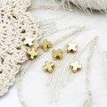 Perle distanziatrici a croce placcate oro 18K con fori laterali per collane e bracciali DIY - Croce (6*6mm)