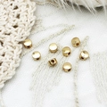 Macro shot of 18K gold plated cylindrical spacer beads for DIY jewelry making - Small Round (4*4mm)
