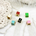 Vue détaillée des perles cubes lettre I en or 18K coloré pour création bijoux - Lettre I / Rose