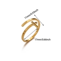 Adjustable gold stainless steel cross ring for men and women with 11mm cross detail - Gold Cross Style