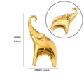 Polished 18k gold plated elephant brooch measuring 66mm by 29mm with back pin detail - Gold Elephant Style (XZ299) / Gold
