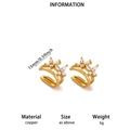 Elegant gold butterfly ear cuff with sparkling marquise zircons and double layer copper band - Ear Cuffs / Double Layer Butterfly Flower Style (E6368)