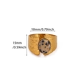 Close-up of golden vintage ring with hammered texture and oval Dalmatian stone inlay - Hammered Dalmatian Stone Style (G129121)